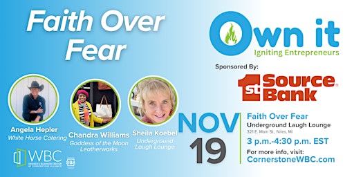 Imagem principal do evento OWN IT: Faith Over Fear; presented by 1st Source Bank