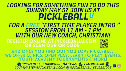 First Time Player Intro at PickleballU