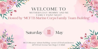 Primaire afbeelding van Mommy and Me- Family Paint night! (Kids 5-18) Marine/Navy Couples, Significant Others