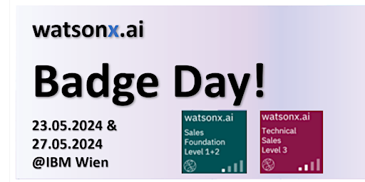 Hauptbild für IBM Badge me day 23.05 + 27.05.2024