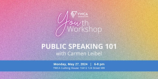 Imagem principal do evento YWCA YOUth Workshop: Public Speaking 101