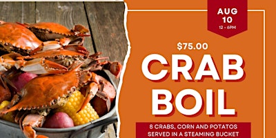 Imagem principal do evento Crab Boil - Aug 10th
