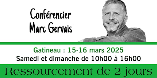 Gatineau : Ressourcement de 2 jours (50 $ par jour) - Réservez vite ! primary image