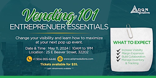 Imagem principal do evento Vending 101- Entrepreneur Essentials