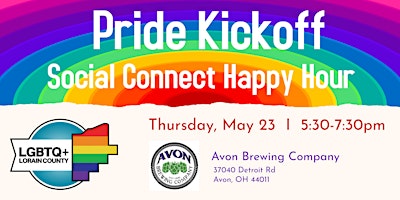 Imagem principal do evento Pride Kickoff LGBTQ Social Connect Happy Hour