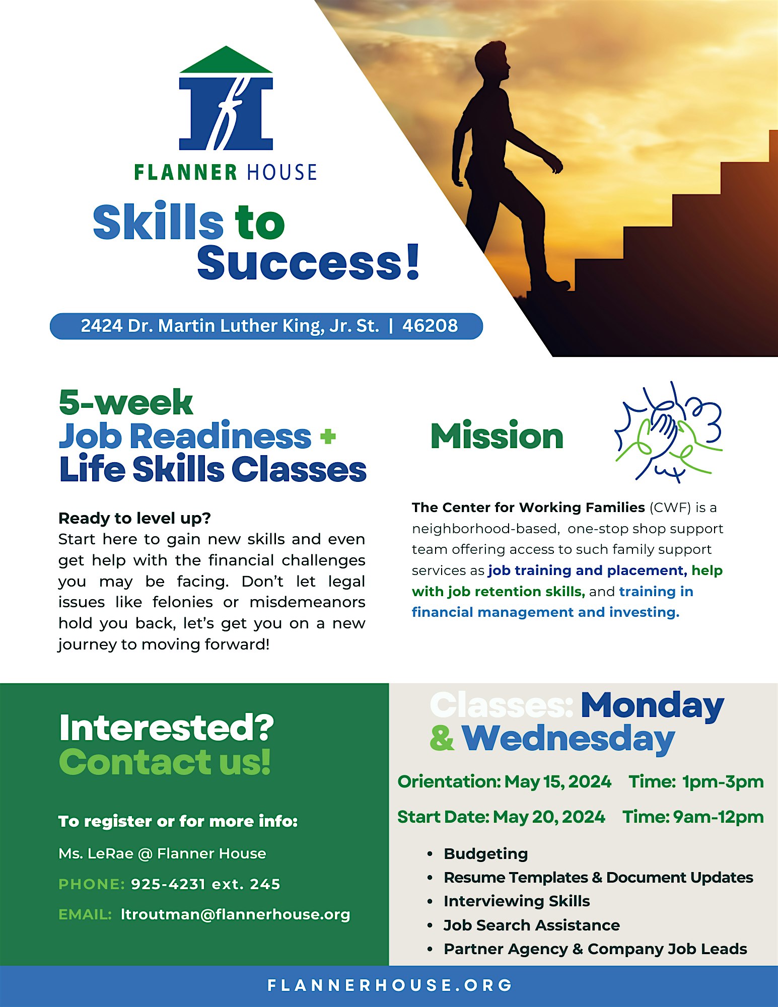 Flanner House "Skills To Success" Job Readiness and Life Skills Orientation