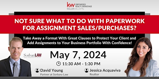 Imagem principal do evento *Not Sure What to Do with Paperwork for Assignment Sales/Purchases?
