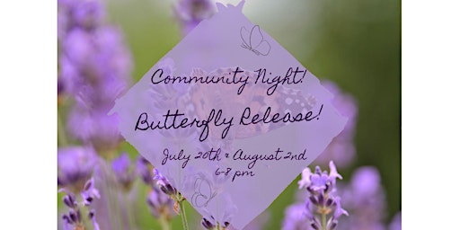 Primaire afbeelding van Community Night Butterfly Release