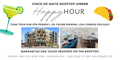Imagem principal do evento Cinco De Mayo Rooftop Airbnb Happy Hour