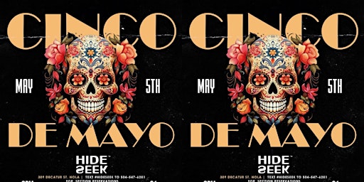 Cinco De Mayo Takeover at Hide & Seek [8PM] primary image