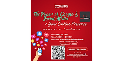 Imagem principal do evento The Power of Google & Social Media + Your Online Presence by RealGrader