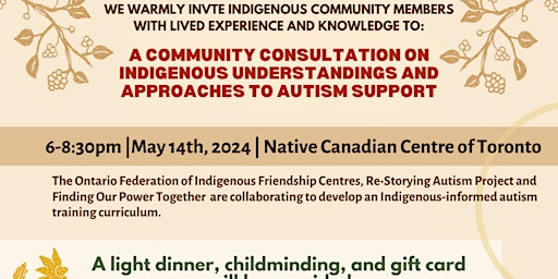 Community Consultation on Indigenous Understandings & Approaches to Autism primary image