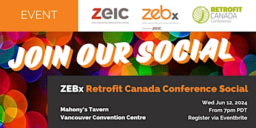 Imagem principal de ZEBx Retrofit Canada Conference Social