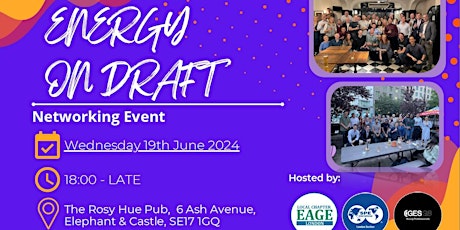 Energy on Draft London Social  Event by GESGB, SPE EAGE, iChemE & AAPG