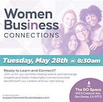 Imagen principal de Women In Business Connections May Meetup