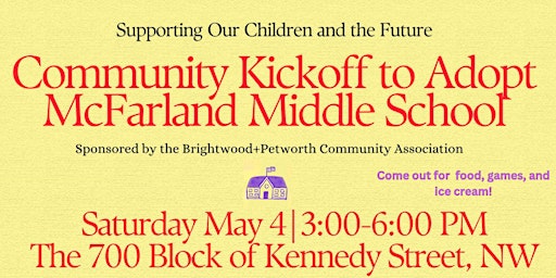 Imagem principal do evento Community Kickoff to Adopt McFarland Elementary School