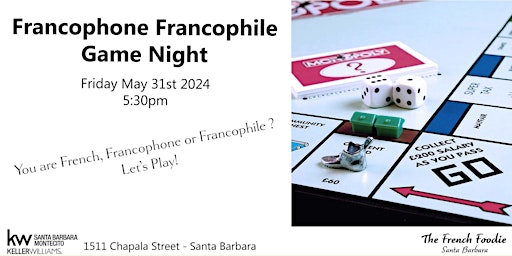 Imagem principal do evento Monthly Francophones / Francophiles Game Night