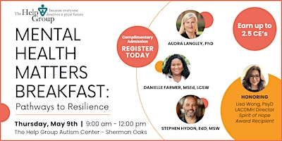 Hauptbild für Mental Health Matters Breakfast: Pathways to Resilience