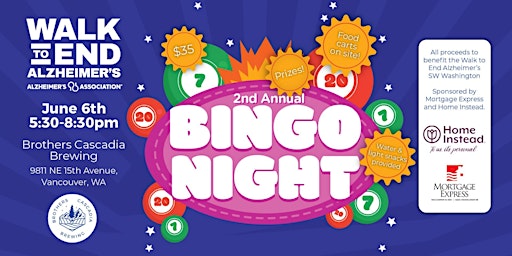 Image principale de Bingo Night for Alz