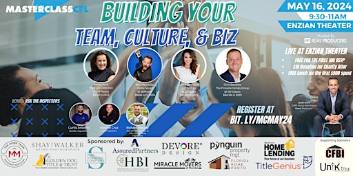 "Building Your Team, Culture, and Biz"MasterclassCFL May 2024 Session primary image