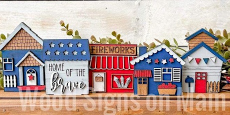 Paint your own Americana Houses - Set of 5