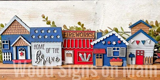 Image principale de Paint your own Americana Houses - Set of 5