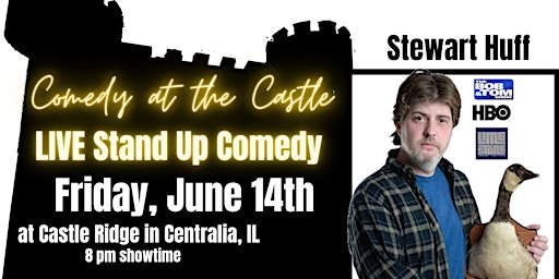 Imagem principal do evento Comedy at the Castle - LIVE Stand Up Comedy with Stewart Huff at Castle Rid