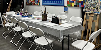 Image principale de Paint and sip classes at the  Gallery LA every day, at 12pm,2pm,4pm,6pm,8pm
