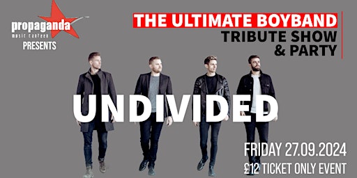 Primaire afbeelding van Undivided - The ulitmate boy band tribute show & party.