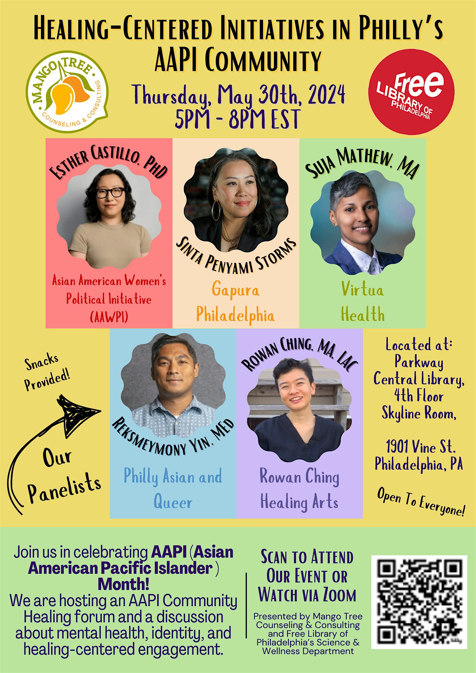 Asian American Healing Centered Initiatives Panel in Philadelphia