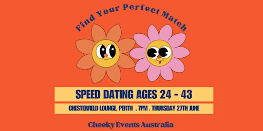 Imagem principal do evento Perth (Fremantle) speed dating for ages 24-43 by Cheeky Events Australia.