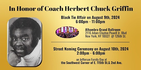Coach Chuck Griffin Black Tie Affair and Street Naming Ceremony