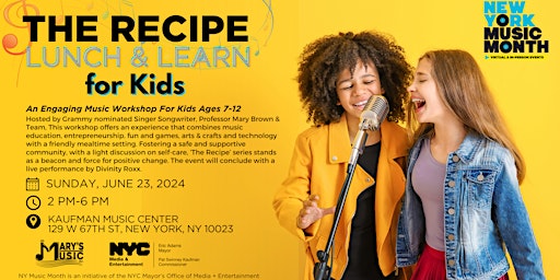 Imagem principal do evento The Recipe: Lunch & Learn: For Kids ( 7-12)
