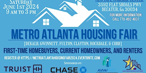 Imagem principal de Metro Atlanta Housing Fair(Dekalb, Gwinnett, Fulton, Clayton,Rockdale,Cobb)