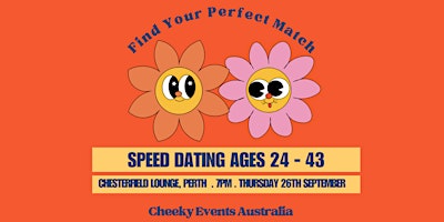 Imagem principal do evento Perth (Fremantle) speed dating for ages 24-43 by Cheeky Events Australia.