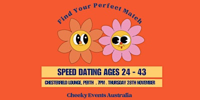 Primaire afbeelding van Perth (Fremantle) speed dating for ages 24-43 by Cheeky Events Australia.