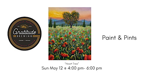 Primaire afbeelding van Paint & Pints -at Gratitude Brewing- Sun May 12 @ 4 - 6 pm