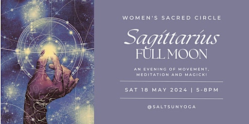 Imagem principal do evento Sagittarius Full Moon Circle | Astrology, Yoga, Sound and Cacao