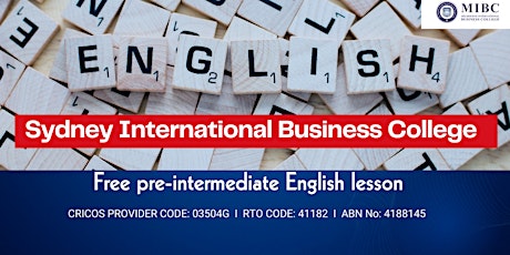 Free pre-intermediate English lesson