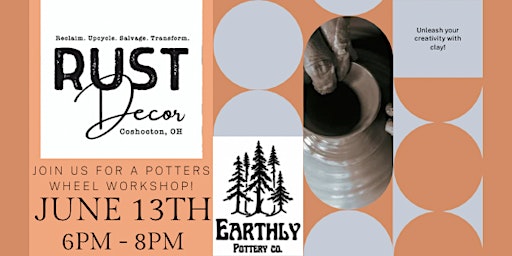 Imagem principal do evento Potters Wheel Workshop at Rust Decor (6:00pm)