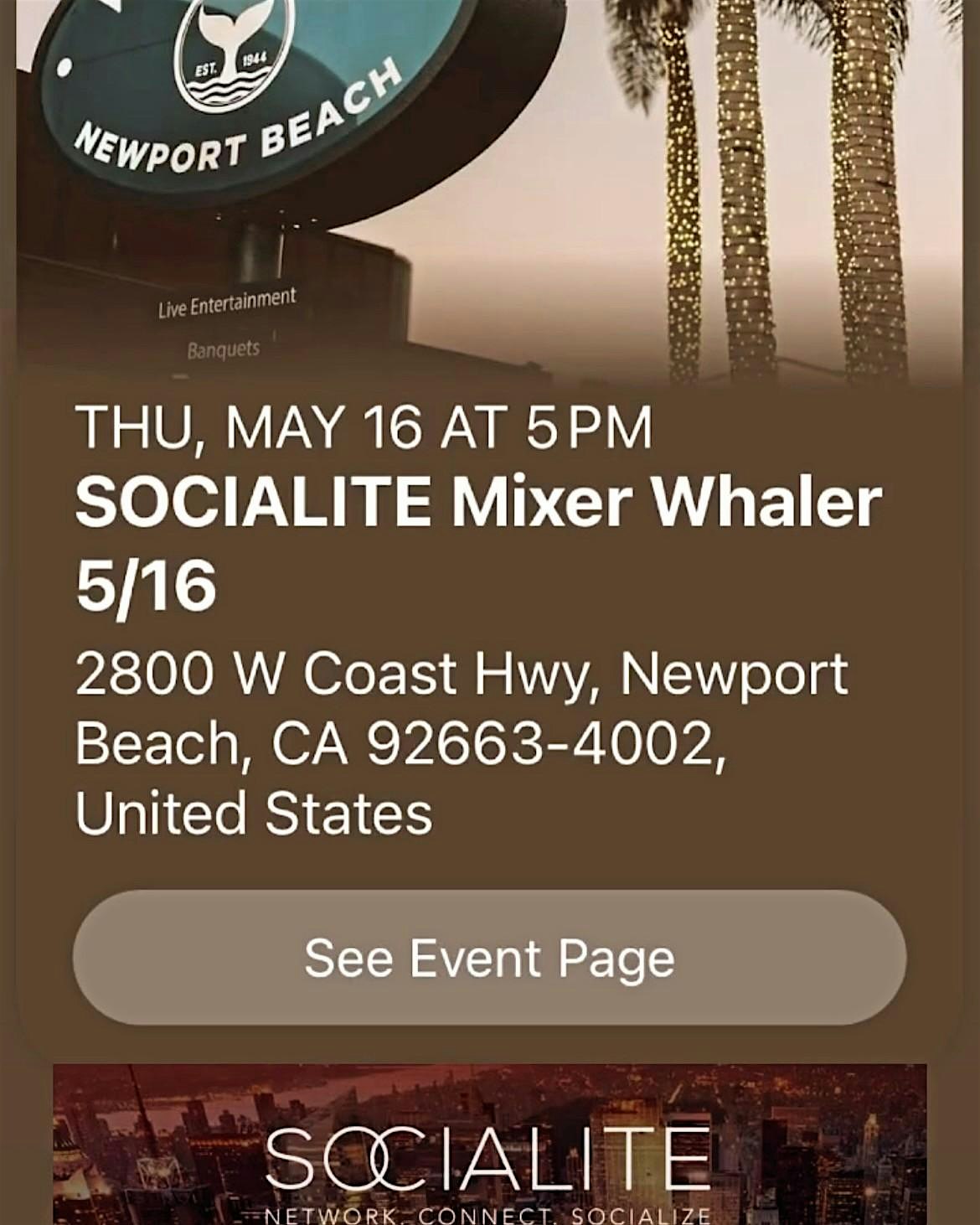 SOCIALITE Network Mixer @ Whaler Newport Beach 5\/16