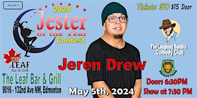 Imagem principal do evento Jester of the Year Contest at The Leaf Starring Jeren Drew