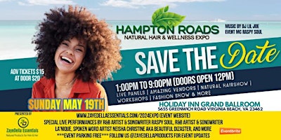 Imagem principal do evento 2024 Hampton Roads Natural Hair & Wellness Expo