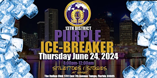 Image principale de 13th District Purple Icebreaker | Stilettos & Stogies at Sunset
