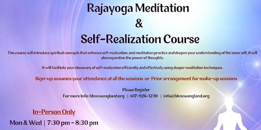 Immagine principale di Rajayoga Meditation and Self-Realization Couse 