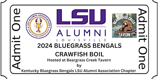 Imagem principal do evento 2024 KY Bluegrass Bengals LSU Alumni Crawfish Boil
