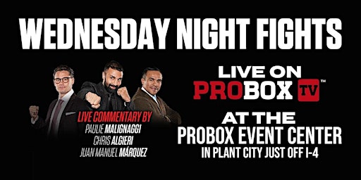 Imagem principal do evento Live Boxing - Wednesday Night Fights! - June 5th - Correa vs Santibanes