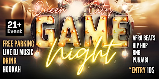 Imagem principal do evento Queen City Game Night!!!