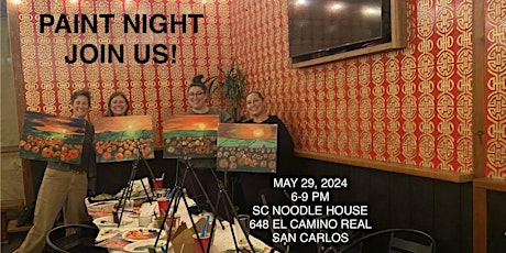 An evening of laughter, drinks, food, and of course a paint along for all!