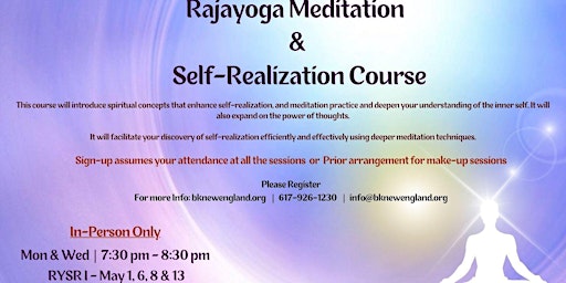 Primaire afbeelding van Rajayoga Meditation & Self-Realization Course